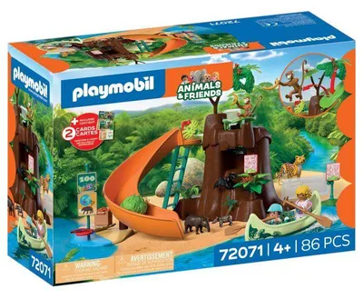 Produktbild von PLAYMOBIL 72071 Zoo: Abenteuer im Dschungel, mit großem Baum, Lianen und Aussichtsplattformen