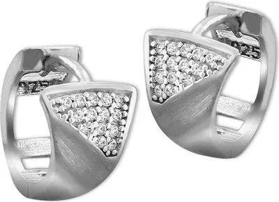 Imagen del producto de Pendientes SilberDream Elegance, circonita, para mujer, plata de ley 925, aros SDO4307W