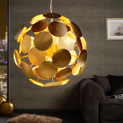 Produktbild von Moderne Design Hängeleuchte INFINITY HOME 63cm gold Pendelleuchte