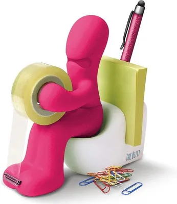 Immagine prodotto di Organizer da scrivania con fermacarte, foglietti per appunti, portapenne, rosa