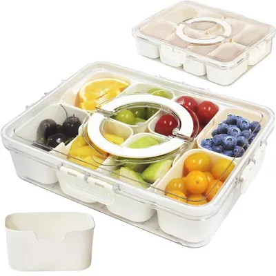 Image de Solidchoice - Boîte à collation avec 8 compartiments - Portable et étanche