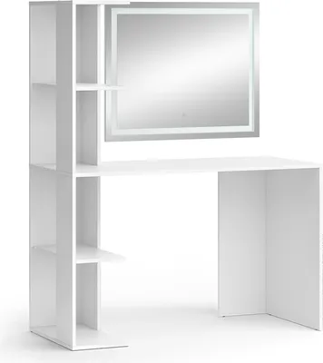 Immagine prodotto di Tavolo da toeletta Vicco Tower Bianco 122.2 cm con specchio a LED, Model 49443