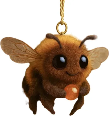 Produktbild von Insekten-Weihnachtsbaumschmuck, 2D-Acryl-Spinne/Biene/Marienkäfer/Raupe, Weihnachtsbaumschmuck für Naturliebhaber