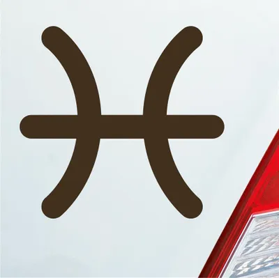Produktbild von Auto Aufkleber Pisces Fische Sternzeichen Sterne Horoskop 10x10 cm Braun Sticker Heckscheibenaufkleber