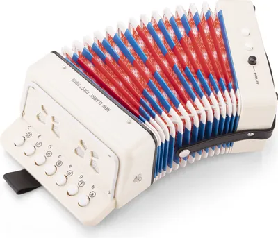 Image de New Classic Toys Accordéon avec livret de musique - blanc
