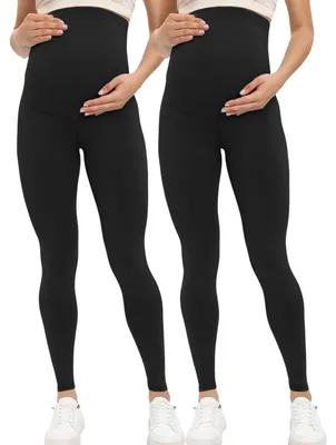 Productafbeelding van Buttergene zwangerschapsbroek met hoge taille, geschikt voor tijdens de zwangerschap, comfortabele sportkleding