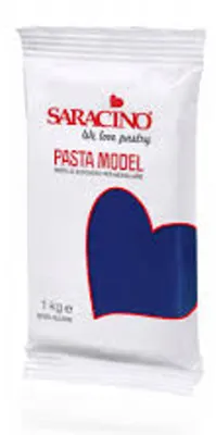 Image de Pâte à sucre bleu marine, marque Saracino, 1 kg