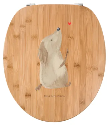 Produktbild von Mr. & Mrs. Panda WC Sitz Hund Liebe - Transparent - Geschenk, Klodeckel, WC-Sitz, Toilettendeckel, Sprüche, Hunde, Brille, Herz, Klo-Deckel