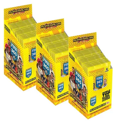 Zdjęcie produktu dla Karty kolekcjonerskie FIFA 365 Adrenalyn XL 2026 – 3 opakowania (72 boostery)