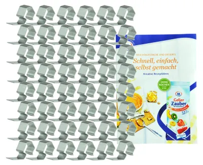 Produktbild von 48 Weck Klammern incl. Gelierzauber Rezeptheft von Diamantzucker