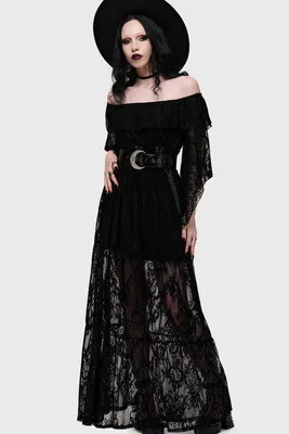 Produktbild von Killstar Langes Kleid Damen Veil Of Dawn - Twilight Seraph Maxi Dress schwarz XL