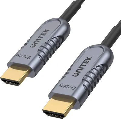 Obrázok produktu pre UNITEK PRO HDMI 2.1 GLASFASER Cable 70m 8K & 4K Ultra HD, 48Gbps 8K@60Hz 4K@120Hz Kompatibilný s konzolou PS5 Xbox Series X S, OLED TV, DTS: X, HDCP 2.2 & 2.3, Dynamic HDR 10 4:4:4, eARC, Dolby