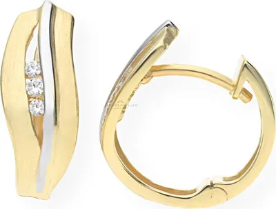Produktbild von JuwelmaLux Creolen in 333 Gold und Weißgold mit Zirkonia JL20-06-0537
