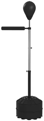 Productafbeelding van Boksbal met reflexstang, in hoogte verstelbaar 160-205 cm, vulbare bodem, incl. luchtpomp, zwart