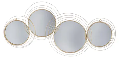 Produktbild von Gilde Spiegel, "Quadro", Metall, Spiegelglas, goldfarben, VE 2, L. 2 cm, B. 88 cm, H. 40 cm 69635 4063387696354