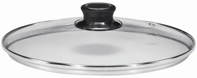 Image de Couvercle universel 28 cm avec bouton en plastique / Couvercle en verre / Couvercle universel / Couvercle de poêle / Couvercle de casserole