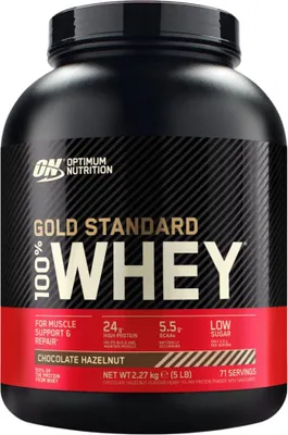 Image de Whey protéine - Optimum Nutrition - 100% Whey gold (2,27 Kg) - Saveur Chocolat Noisette