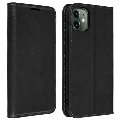 Produktbild von Avizar, Business-Lederhülle mit Geldbörse für Apple iPhone 11, Schwarz