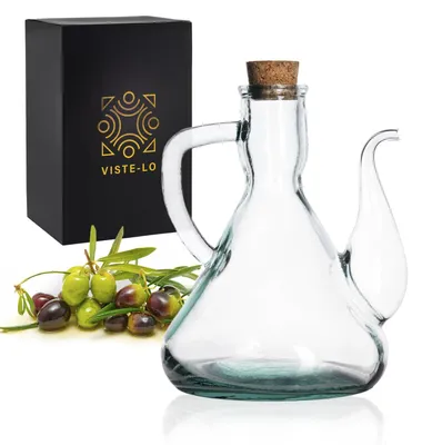 Ölflasche aus Glas, 1000 ml, tropffrei, nachfüllbar