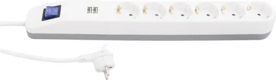 Produktbild von REV Steckdosenleiste ICE 6-fach mit Schalter und 2x USB 1,4 m weiß O44-55