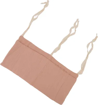 Produktbild von Babybett Aufbewahrung Hängende Beutel 2 Taschen Verstellbares Riemen Kind für Spielzeug rosa