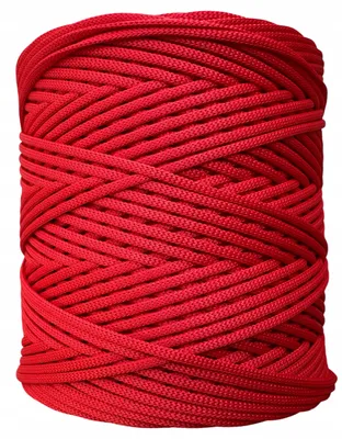 Image de Zaplatani Cordon Plat Polyester Rouge 3mm 200m