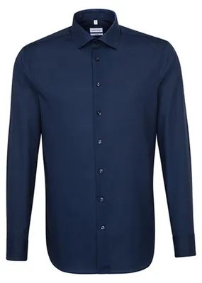 Image de Seidensticker - Chemise pour homme à manches longues LT5808 (41,5 cm) (bleu foncé)
