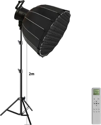 Obrázok produktu pre Fotografia COB Video Svetlo, stmievateľná jasnosť, nastaviteľná teplota farieb, so softboxom 4