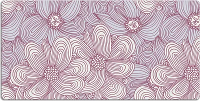 Obrázok produktu pre Podložka na stôl Podložka pod myš 120x60 cm - Doodle Flowers