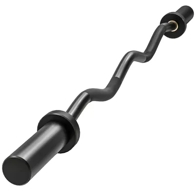 Produktbild von Olympiastange, Gewichthebe-Stange, 5 cm Hülsen, Stahl, 100 kg Tragkraft, Schwarz
