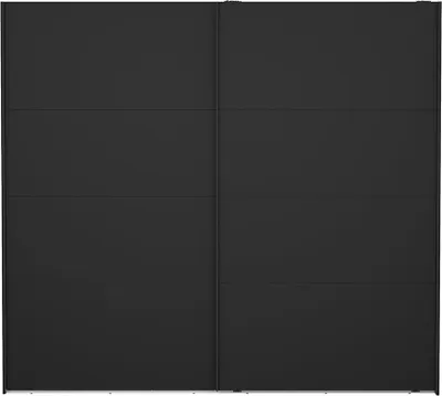 Produktbild von Catania Kleiderschrank 221x244x67cm, 2 Schiebetüren matt schwarz.
