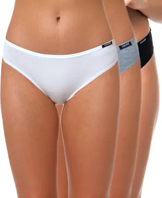 Produktbild von Yenita® Bikini-Slip  (3er Set) Modern-Collection M schwarz-grau-weiss