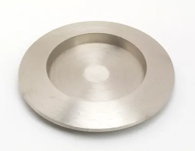 Produktbild von Kerzenteller Messing vernickelt Silber Matt für Kerzen bis Ø 70 mm