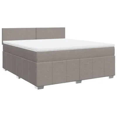 Produktbild von Boxspringbett mit Matratze Taupe 180x200 cm Stoff