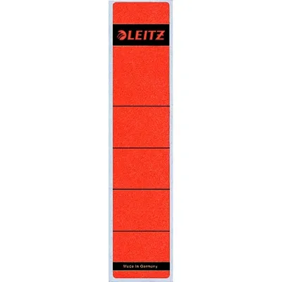 Produktbild von Leitz Ordnerrückenetikett Farbe: rot, Anzahl Schilder: 10, Format Schild: kurz/schmal, fürOrdner 1050, 1060, Breite Schild: 39 mm, Griffloch: nein