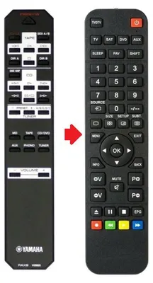 Produktbild von Ersatz Fernbedienung Yamaha RAX9 - V499920 für AX396 AX496 AX596