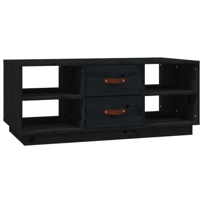 Immagine prodotto di Tavolino nero 100x50x41 cm in legno di pino massiccio