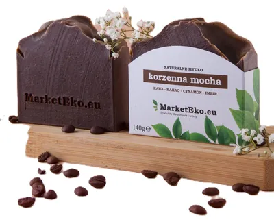 Produktbild von Natürliche, handgemachte, hypoallergene Seife in Stückform mit Kakaobutter, 140 g