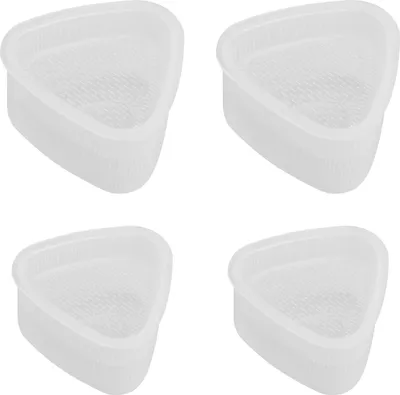 Produktbild von Sushi-Form, 4 Stück, dreieckige Sushi-Onigiri-Form, Kawaii-Onigiri-Form, antihaftbeschichtete Reisbällchenform für Kindermahlzeiten, Bento, DIY-Werkzeug, Onigiri-Reisform, Sushi-Zubehör (transparent)