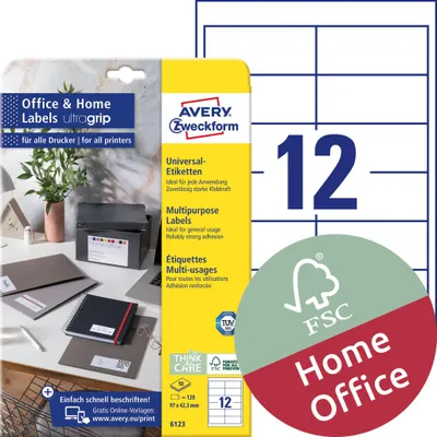 Immagine prodotto di AVERY Zweckform 6123 Etichetta universale 97x42,3 bianco