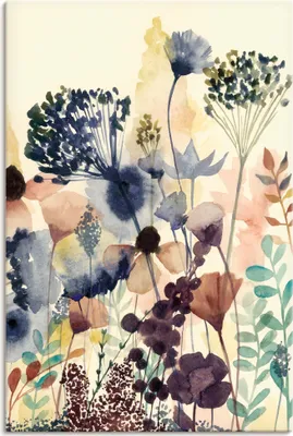Produktbild von ARTland Leinwandbild Sonnengetrocknete Blüten II Größe: 80x120 cm
