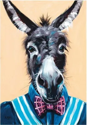Image de Louise Brown - imprimé "Darius", papier PM7781 (50 cm x 40 cm) (pêche/noir/bleu)