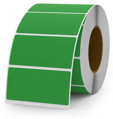 Obrázok produktu pre Balenie 500 štítkov, rozmer 25 × 50 mm, samolepiace, vodoodolné, zelené