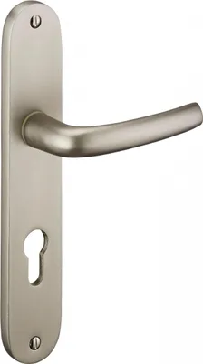 Image de Ensemble de poignées pour porte d'entrée Chantilly trou de cylindre, carré 7mm, entr'axes 195mm, anodisé inox - THIRARD