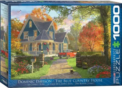 Produktbild von Das blaue Landhaus von Dominic Davison 1000 Teile Puzzle Format 68x48 cm