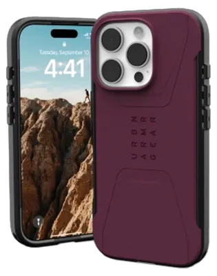 Zdjęcie produktu dla Urban Armor Gear Civilian, Pokrowiec, Apple, iPhone 16 Pro, 16 cm (6.3"), Bordowy