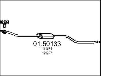 Produktbild von MTS 01.50133 Mittelschalldämpfer Schalldämpfer