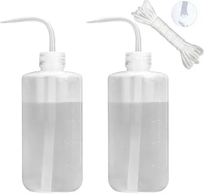 Zdjęcie produktu dla Zestaw 2 butelek do podlewania o pojemności 500 ml z uszczelniającym pierścieniem O-ring do roślin domowych, sukulentów i kaktusów