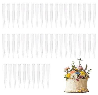 Productafbeelding van Set van 50 bloemenröhren voor taartdecoratie (70 x 7,4 mm)