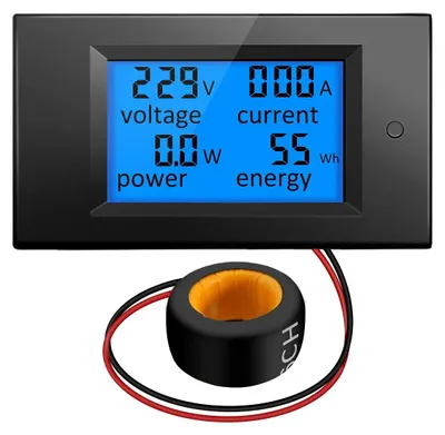 Obrázok produktu pre Digitálny merač spotreby energie pre striedavý prúd 80-260V, kompaktný voltmeter a ampérmeter